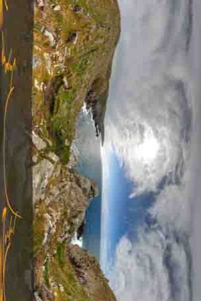 panorama 360° de la pointe du raz en bretagne, finistère, France